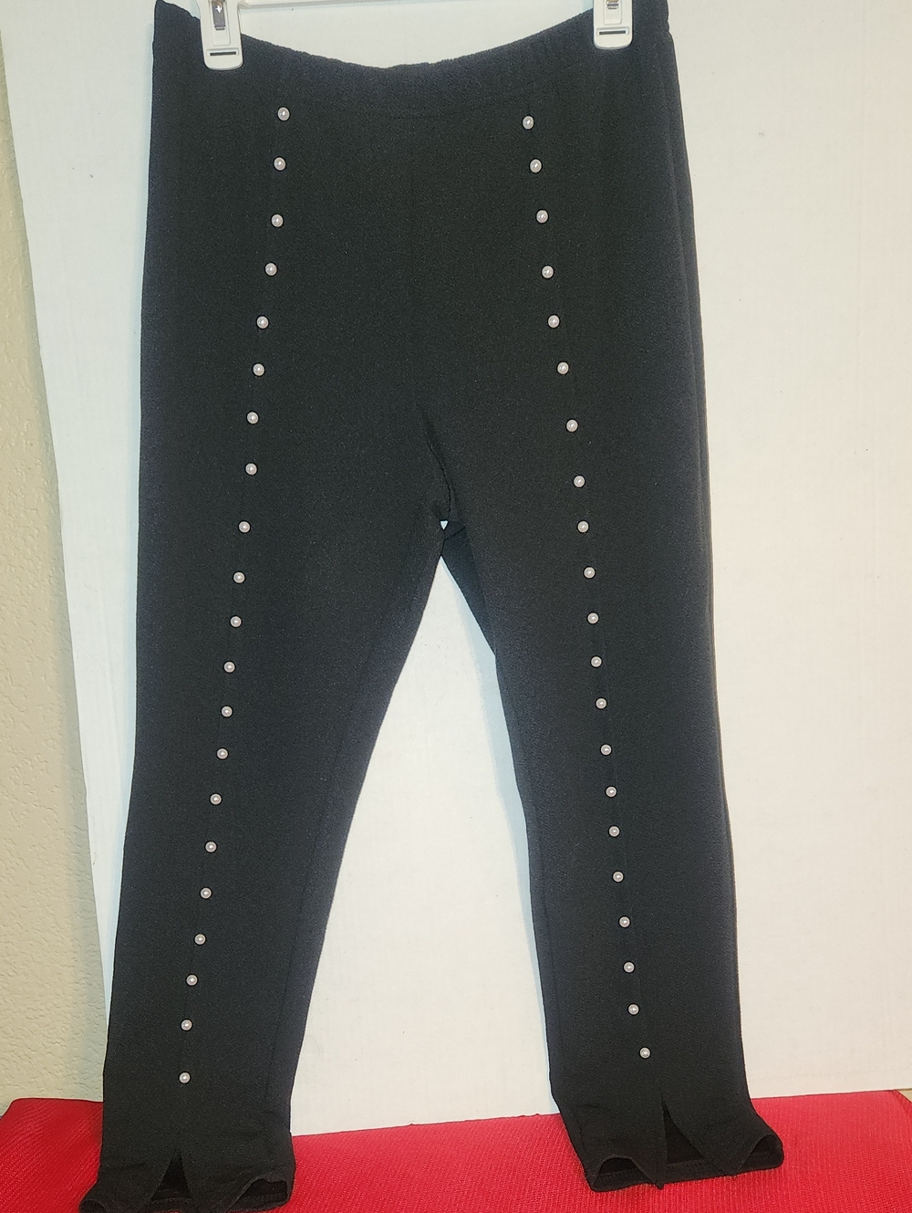 SHEIN Black Curve OXL Knit Pants with Subtle Sheen